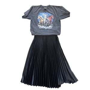 Vintage Spirit of the Wild Horse Tee M Western Cowboy USA Made Graphic